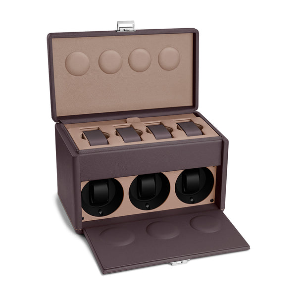 Scatola del Tempo 7RT Bicolor Leather Watch Winder and Storage
