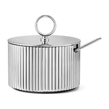 Georg Jensen Bernadotte Stainless Steel Sugar Bowl and Teaspoon