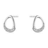 Georg Jensen Offspring Sterling Silver Diamond Stud Earrings