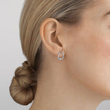 Georg Jensen Offspring Sterling Silver Diamond Stud Earrings