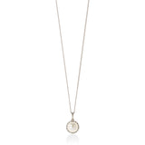 18ct White Gold Akoya Cultured Pearl and Diamond Pendant and Chain