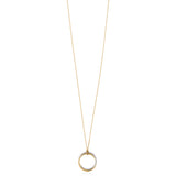 18ct White and Yellow Gold Pave Set Round Brilliant Cut Diamond Two Rings Pendant and Chain