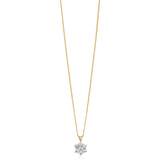 18ct White and Yellow Gold Diamond Cluster Pendant and Chain