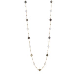 18ct Yellow Gold Akoya Cultured Pearl Tahitian Cultured Pearl and Diamond Chain Necklace