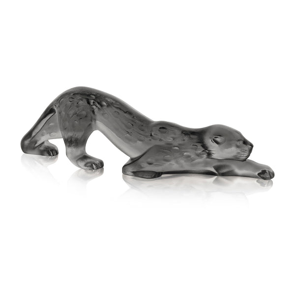 Lalique Zeila Panther Grey Crystal Small Sculpture