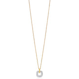 18ct Yellow and White Gold Pave Set Round Brilliant Cut Diamond Pendant and Chain