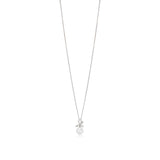 18ct White Gold Akoya Cultured Pearl and Diamond Pendant and Chain