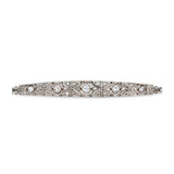 Antique 18ct Yellow Gold and Platinum Milgrain Edge Grain Set Old Cut Diamond and Eight Cut Diamond Pierced Plaque Bracelet