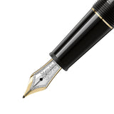 Montblanc Meisterstück Classique Yellow Gold Coated Black Precious Resin Fountain Pen