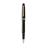 Montblanc Meisterstück Classique Yellow Gold Coated Black Precious Resin Fountain Pen