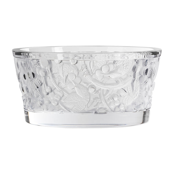 Lalique Merles Et Raisins Clear Crystal Bowl