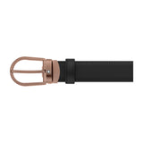 Montblanc Black Leather Horseshoe Buckle Belt