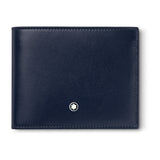 Montblanc Meisterstück Ink Blue Leather Six Credit Card Wallet