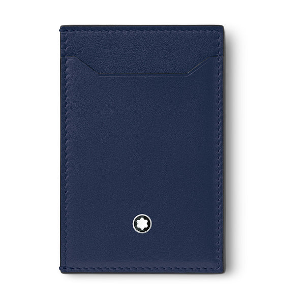 Montblanc Meisterstück Ink Blue Leather Three Credit Card Credit Card Case Wallet