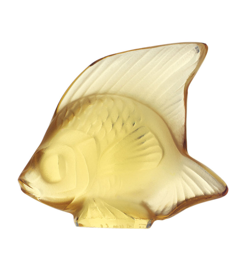 Lalique Fish Gold Crystal Sculpture