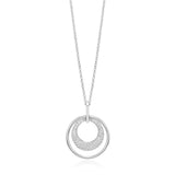 18ct White Gold Pave Set Round Brilliant Cut Diamond Pendant