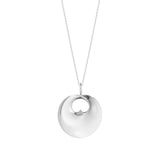 Georg Jensen Hidden Hearts Sterling Silver Pendant and Chain (Large)