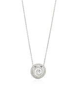 18ct White Gold Grain Set Round Brilliant Cut Diamond Pendant and Chain