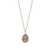 Fabergé Emotion 18ct Yellow Gold Multicoloured Gemstone and Diamond Pendant and Chain