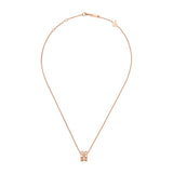 Chopard Ice Cube 18ct Rose Gold Diamond Pendant and Chain