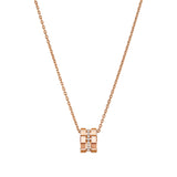 Chopard Ice Cube 18ct Rose Gold Diamond Pendant and Chain