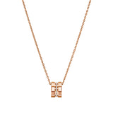 Chopard Ice Cube 18ct Rose Gold Diamond Pendant and Chain