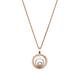 Chopard Happy Diamonds Happy Spirit 18ct White Gold and Rose Gold Diamond Pendant and Chain