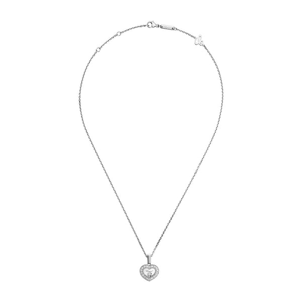 Chopard Happy Diamonds Icons 18ct White Gold Diamond Pendant and Chain