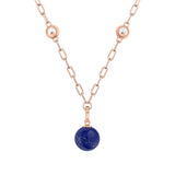 Chopard Happy Diamonds Planet 18ct Rose Gold Lapis and Diamond Necklace