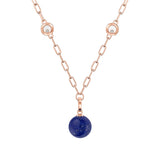 Chopard Happy Diamonds Planet 18ct Rose Gold Lapis and Diamond Necklace