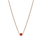 Chopard My Happy Hearts 18ct Rose Gold Carnelian Necklace