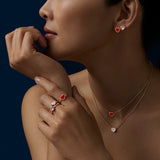 Chopard My Happy Hearts 18ct Rose Gold Carnelian Necklace