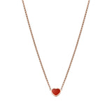 Chopard My Happy Hearts 18ct Rose Gold Carnelian Necklace