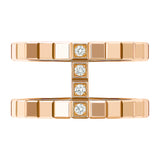 Chopard Ice Cube 18ct Rose Gold Diamond Ring