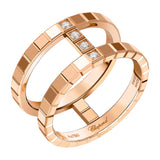 Chopard Ice Cube 18ct Rose Gold Diamond Ring
