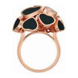 Chopard Happy Hearts 18ct Rose Gold Onyx and Diamond Ring
