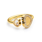 Chopard Happy Hearts Golden Hearts 18ct Yellow Gold Diamond Ring
