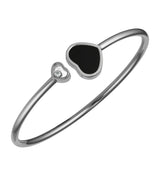 Chopard Happy Hearts 18ct White Gold Onyx and Diamond Bangle