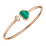 Chopard Happy Hearts 18ct Rose Gold Malachite and Diamond Bangle