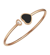 Chopard Happy Hearts 18ct Rose Gold Onyx and Diamond Bangle