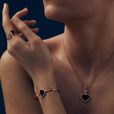 Chopard Happy Hearts 18ct Rose Gold Onyx and Diamond Bangle