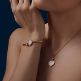 Chopard Happy Hearts 18ct Rose Gold Mother of Pearl and Diamond Bangle