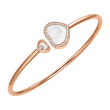 Chopard Happy Hearts 18ct Rose Gold Mother of Pearl and Diamond Bangle