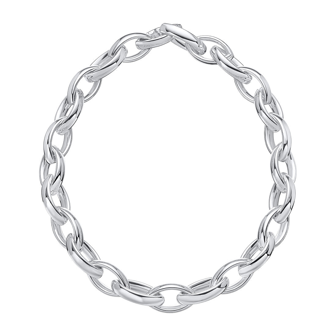 Cannes Link Necklace Silver