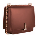 Chopard Ice Cube Camel Calfskin Leather Shoulder Bag