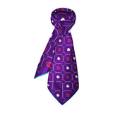 Chopard Happy Hearts Purple Silk Twill Scarf