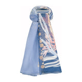 Chopard Happy Ocean Blue Silk Chiffon Stole