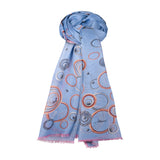 Chopard Happy Spirit Light Blue Silk and Cashmere Stole