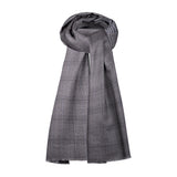 Chopard Houndstooth Grey Wool Scarf