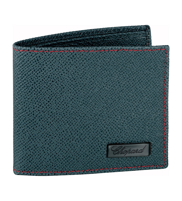 Chopard Il Classico Grey Leather with Red Stitching 6CC Mini Wallet